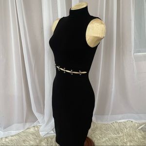 “Say what” Black Dress with Rings around waist